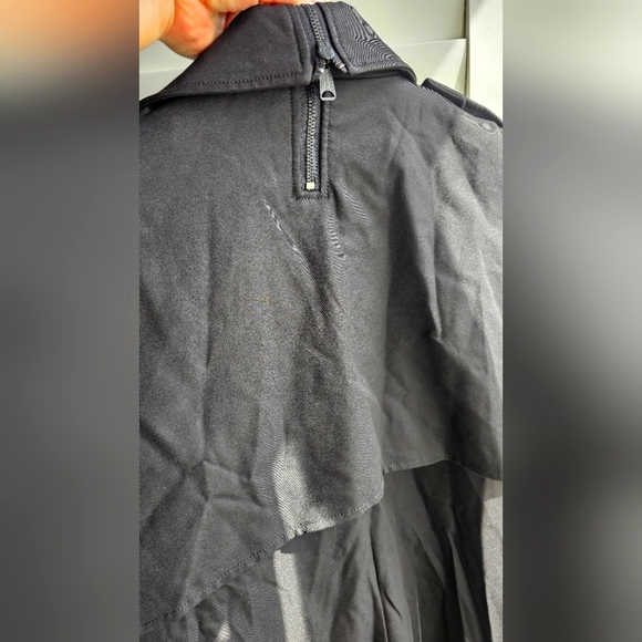 IZZUE Collection Double Breasted Pea Coat  Black Short Trenchcoat Unique size L - Picture 12 of 12